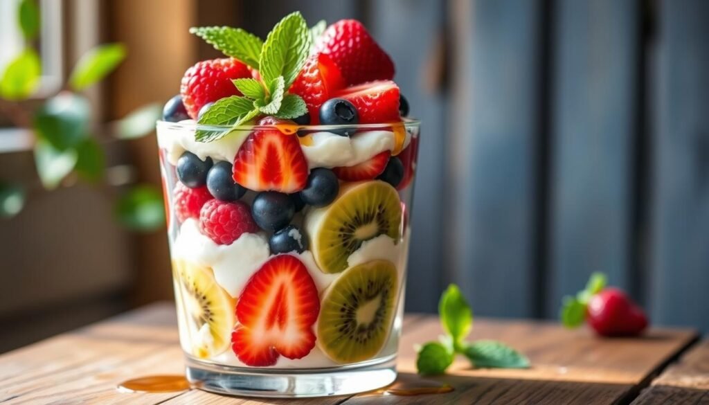 Cottage Cheese and Fresh Fruit Parfait