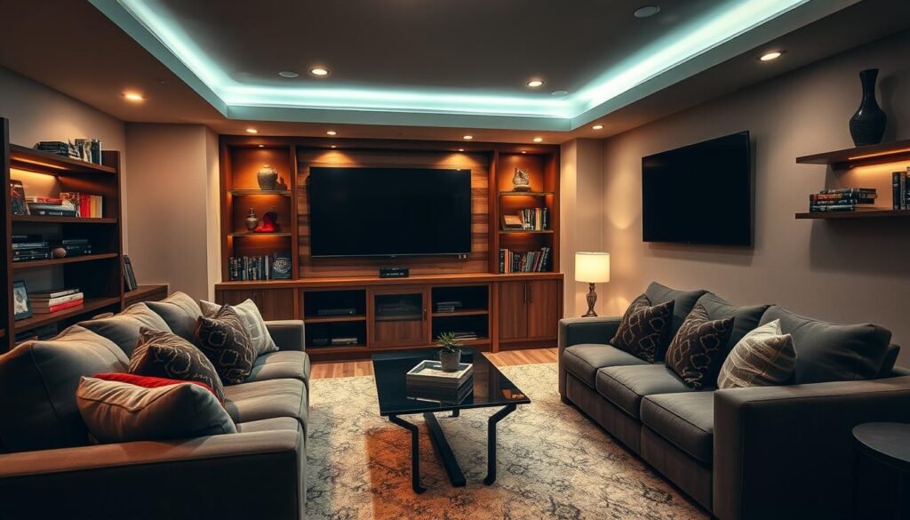 cozy TV room design