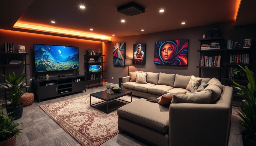entertainment space decor ideas