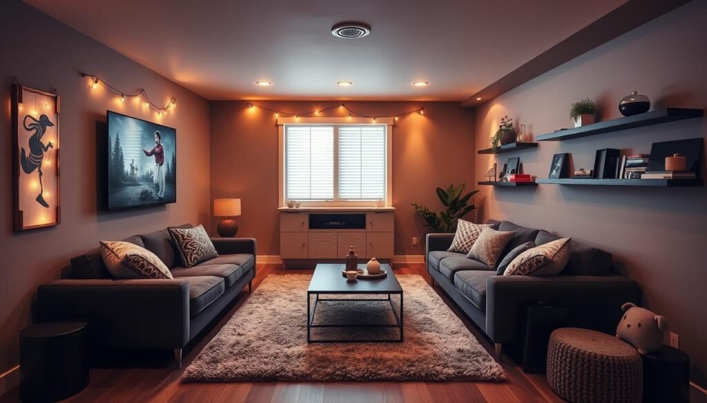 small basement TV room ideas