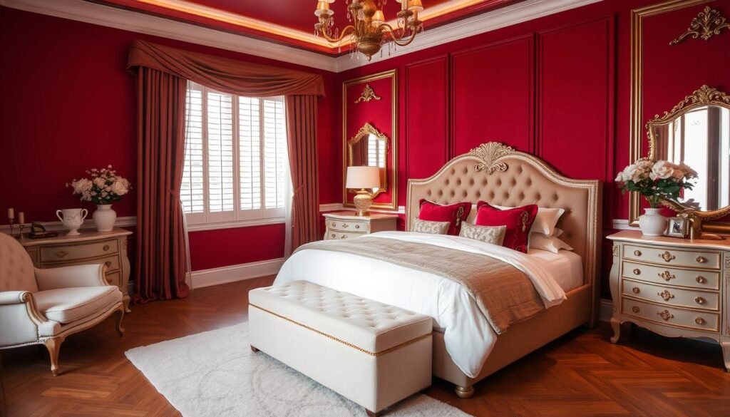 red bedroom decor