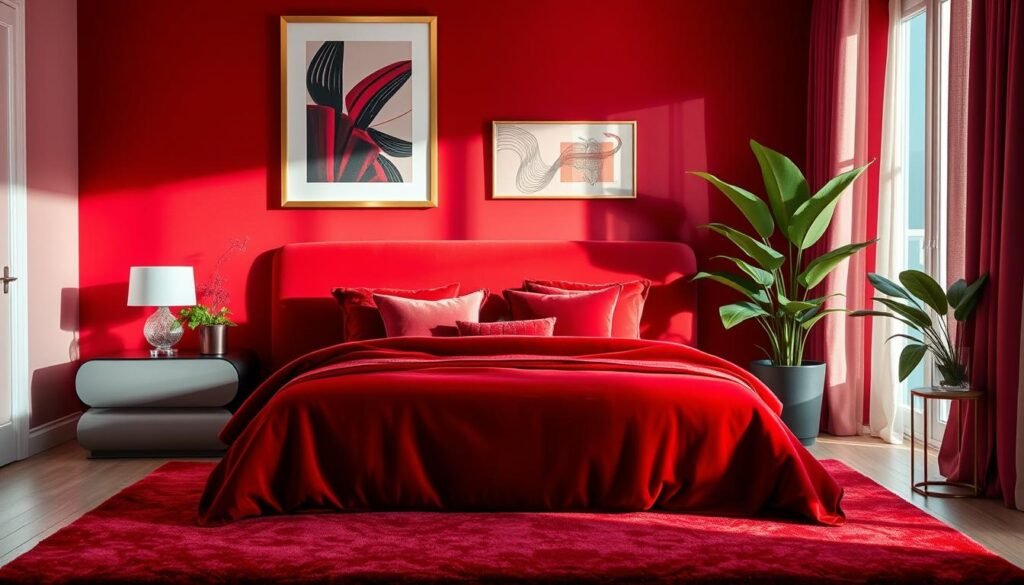 red bedroom decor