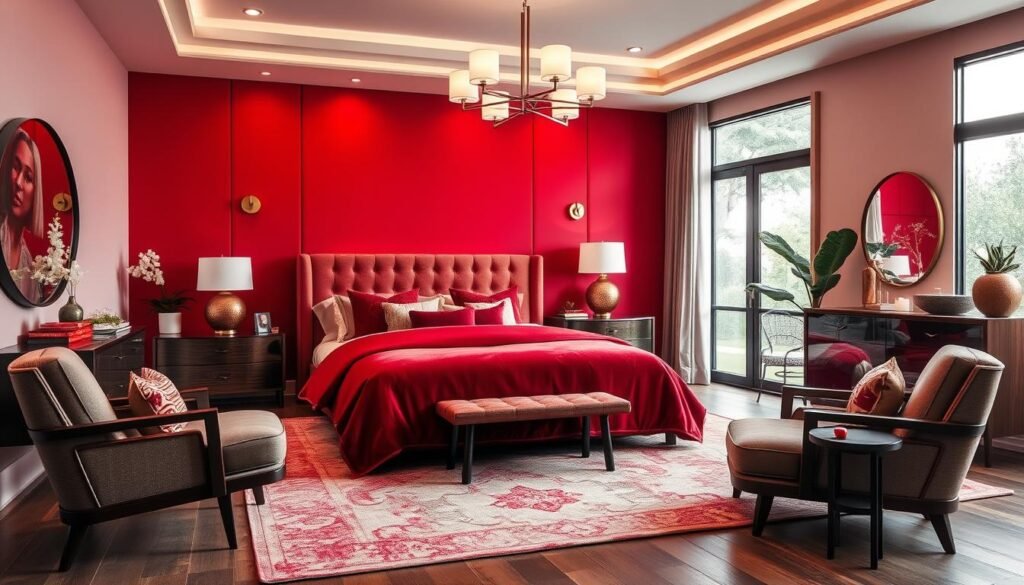 red bedroom ideas